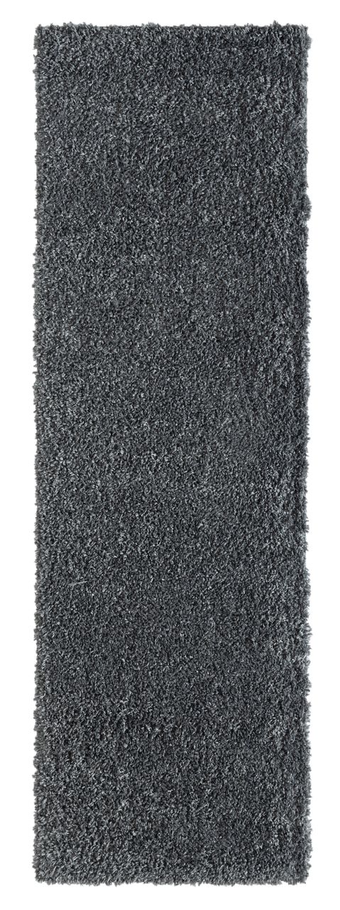 MyFlair Teppich Elodie, 80cm x 250cm, Farbe Dunkelgrau, rechteckig, Florhöhe 37mm