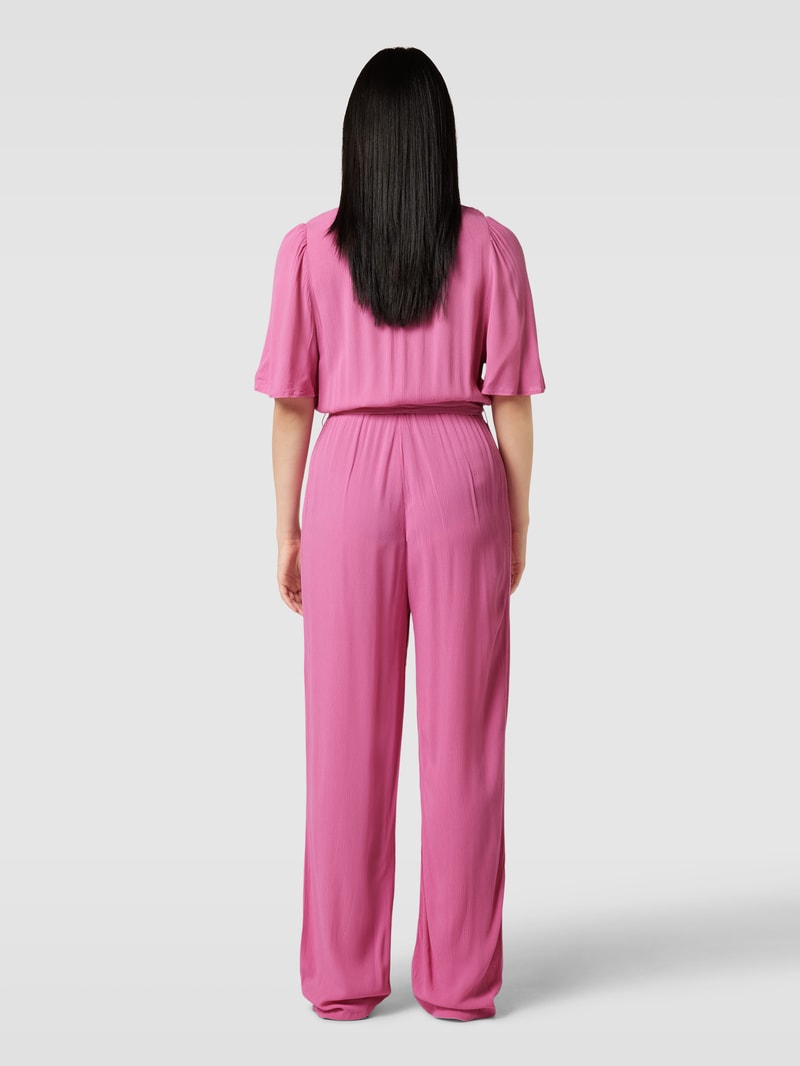 Jumpsuit mit V-Ausschnitt Modell 'Marrakech' in pink