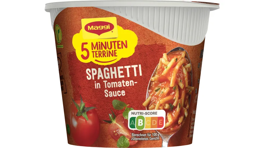 MAGGI 5 Minuten Terrine Spaghetti in Tomatensauce 60 g