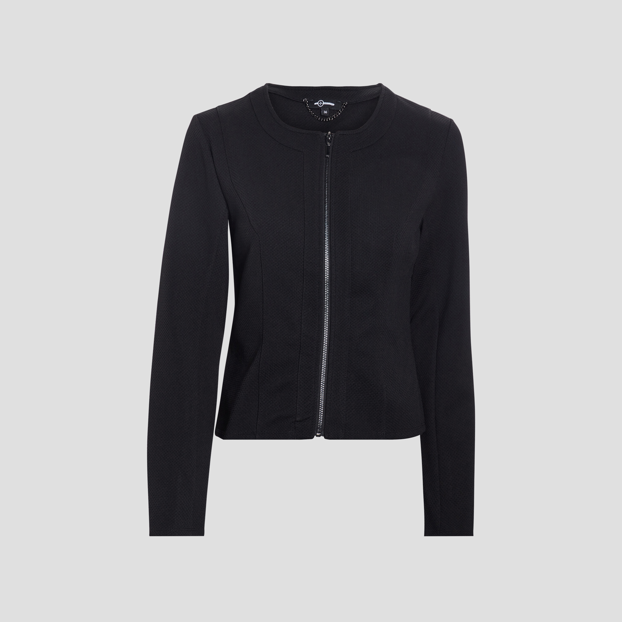 Veste cintrée zippée noir femme | La Halle