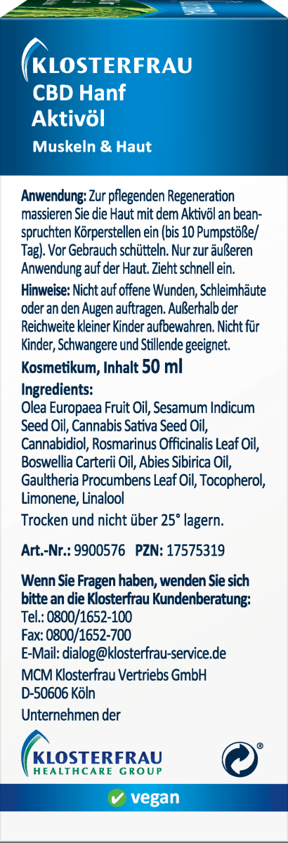 CBD Hanf Aktivöl, 50 ml