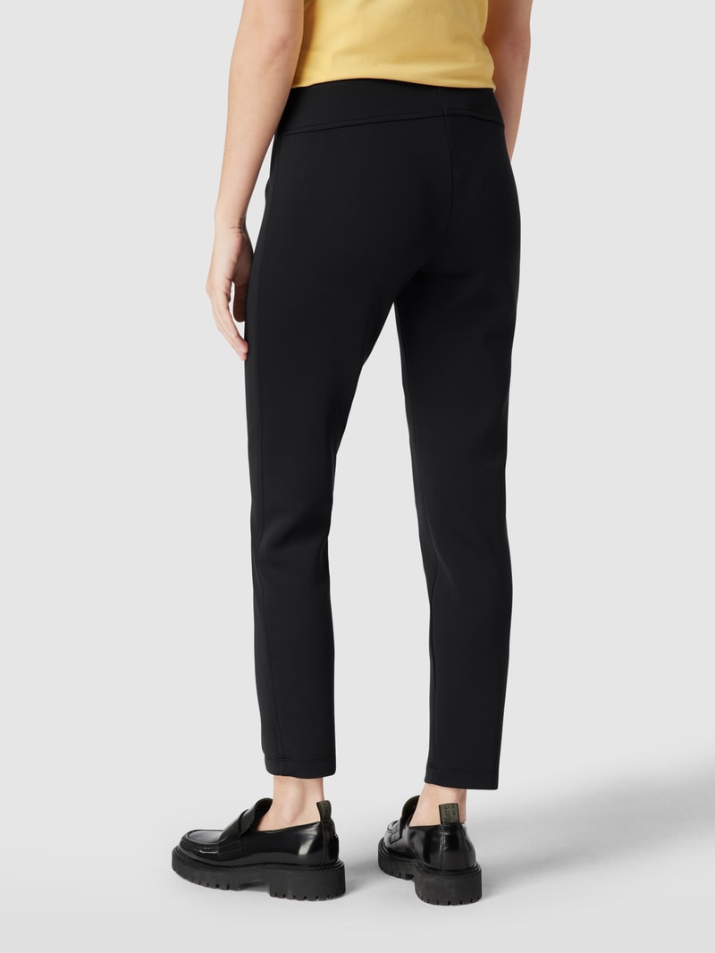 Stretchhose mit Ziernähten in schwarz
