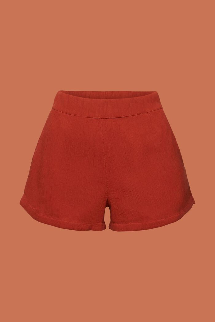 Pull-on-Shorts aus Crinkle-Baumwolle