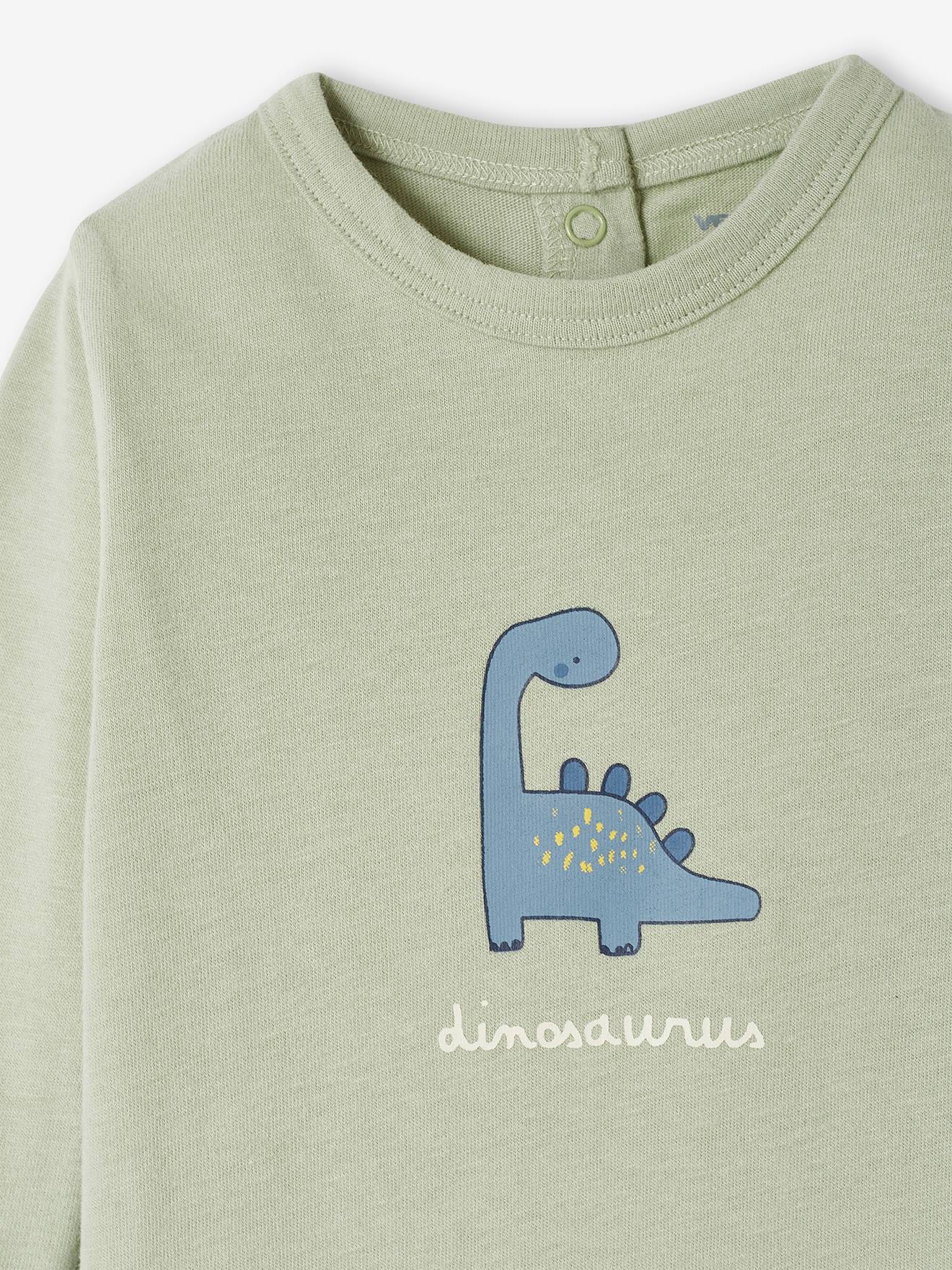 Lot de 2 dors-bien dinosaure en jersey bébé garçon vert d'eau