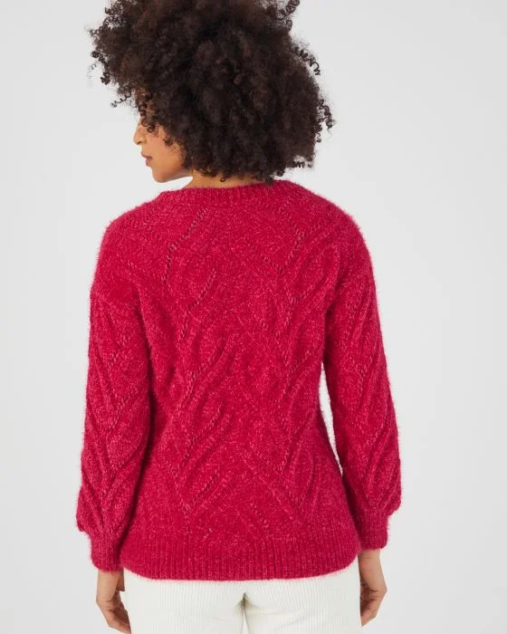 Pull maille poilue