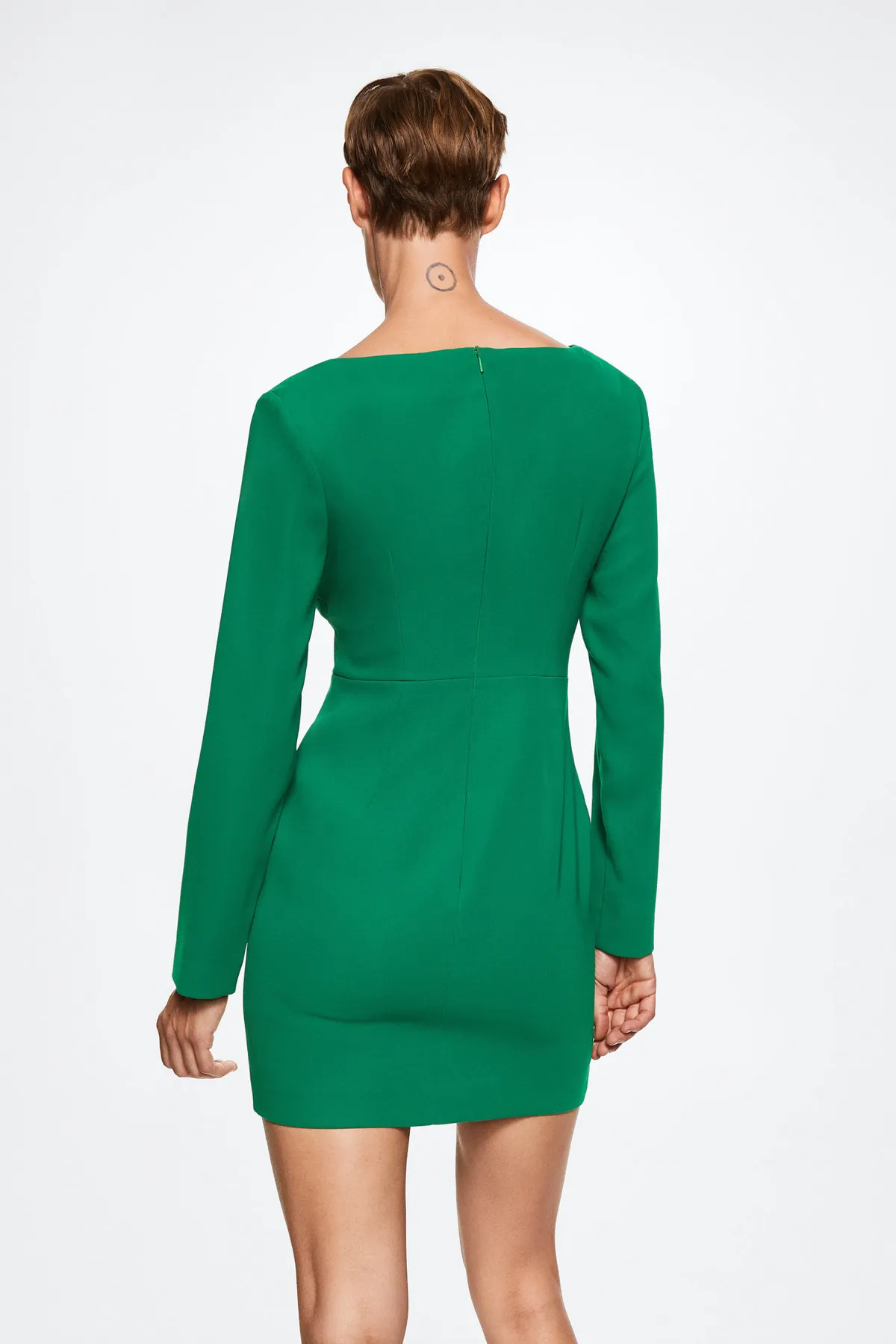 MANGO  Grünes Damenkleid 37013843
