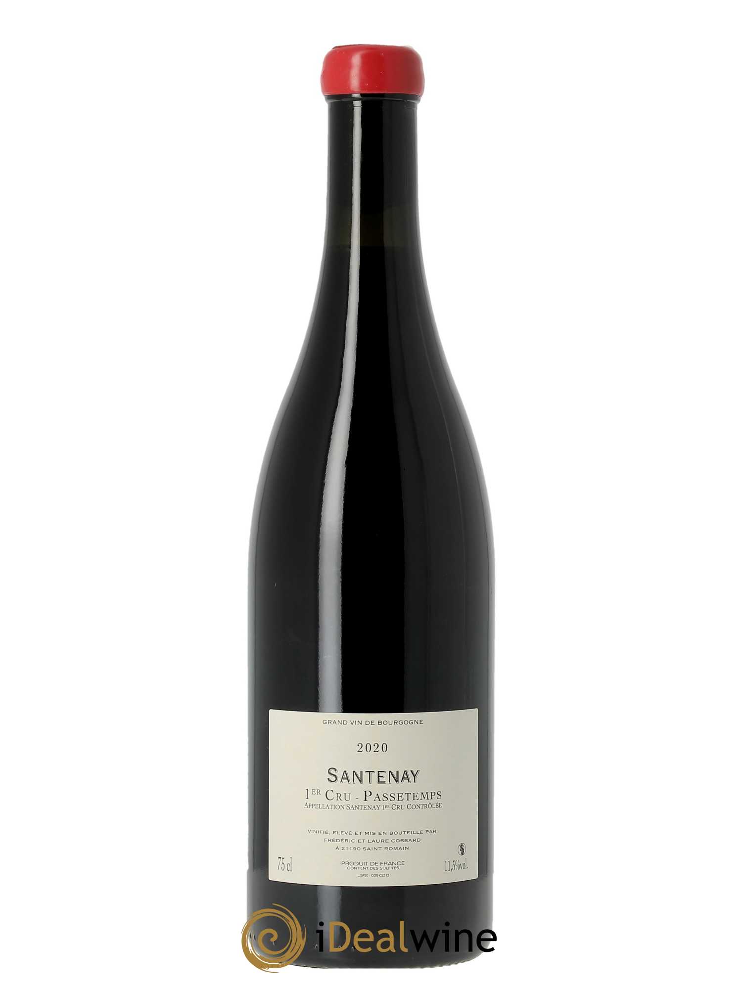 Santenay 1er Cru Passetemps Domaine de Chassorney - Frédéric Cossard  2020 - Lot de 1 Bouteille