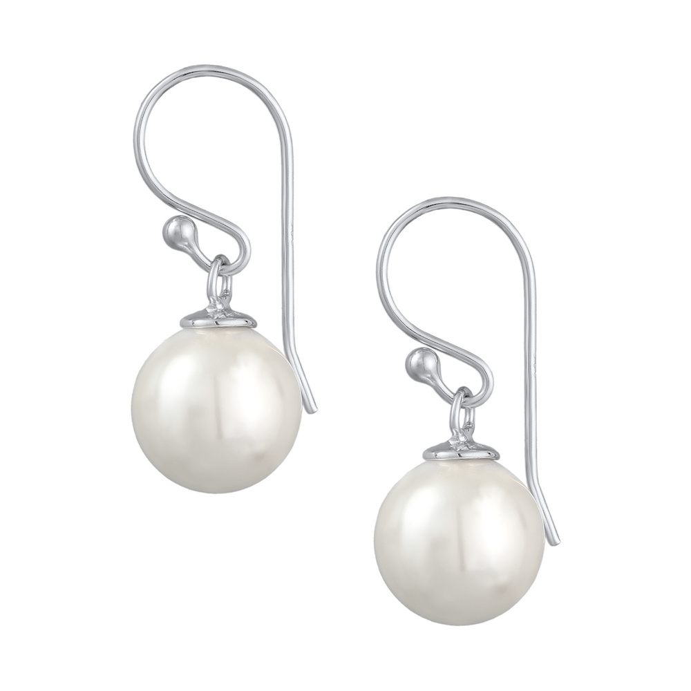 Elli Elli Boucles d'Oreilles Femmes pendentif d'oreilles classiques avec perles de coq Boucles d'oreilles