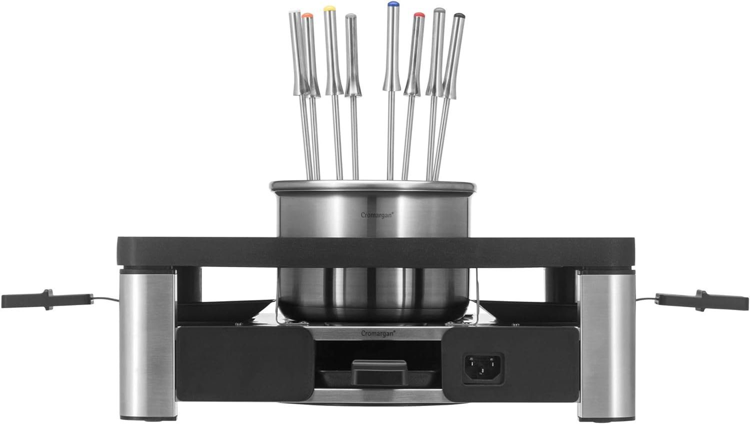 WMF Raclette und Fondue-Set 3in1 Gourmet Station für 8 Personen, Raclette Fondue Kombi, 8 Raclettepfännchen, 1800,00 W, Silvester, Weihnachten, Raklett, 4 Personen, 2 Personen, 6 Personen
