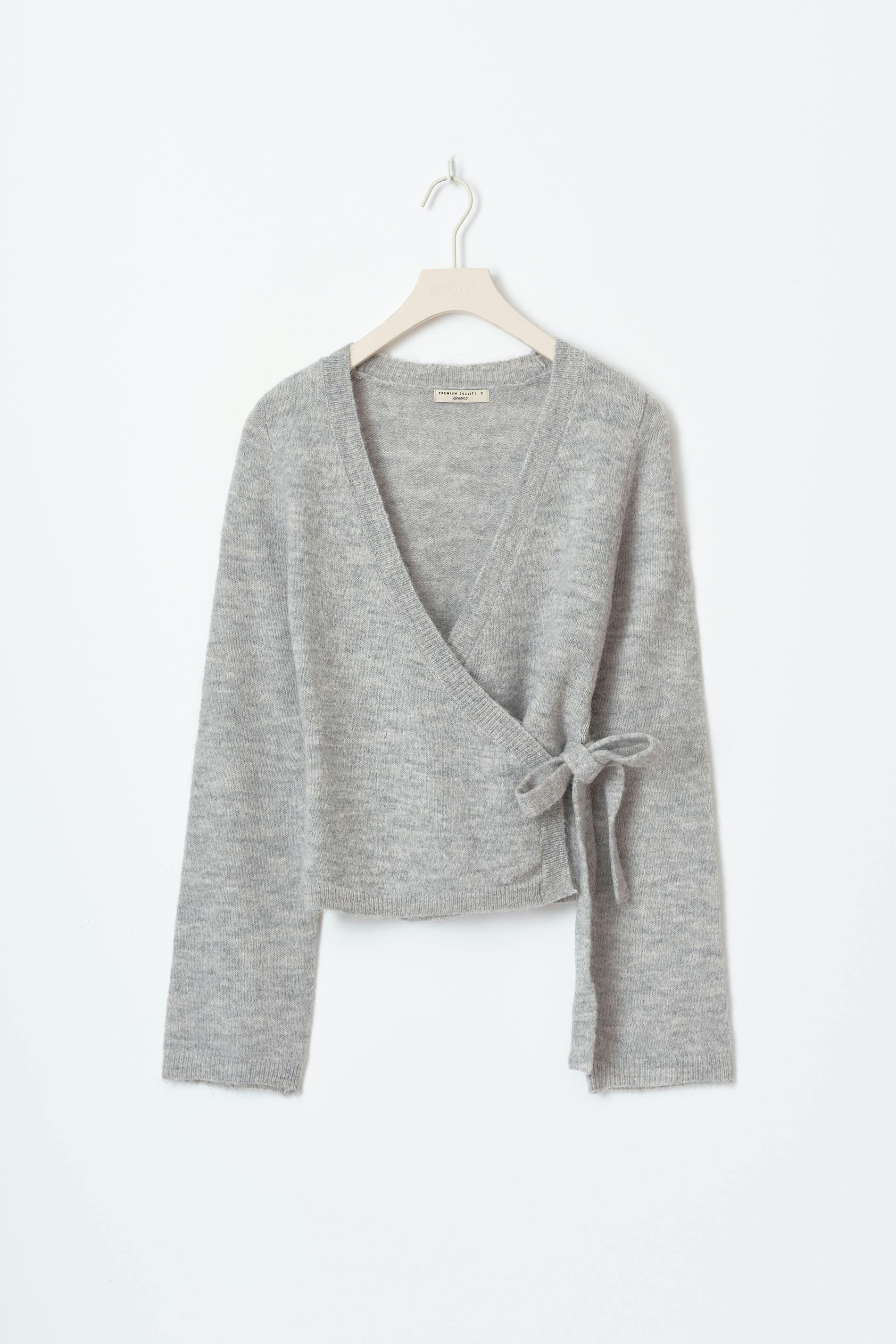 Knitted wrap cardigan