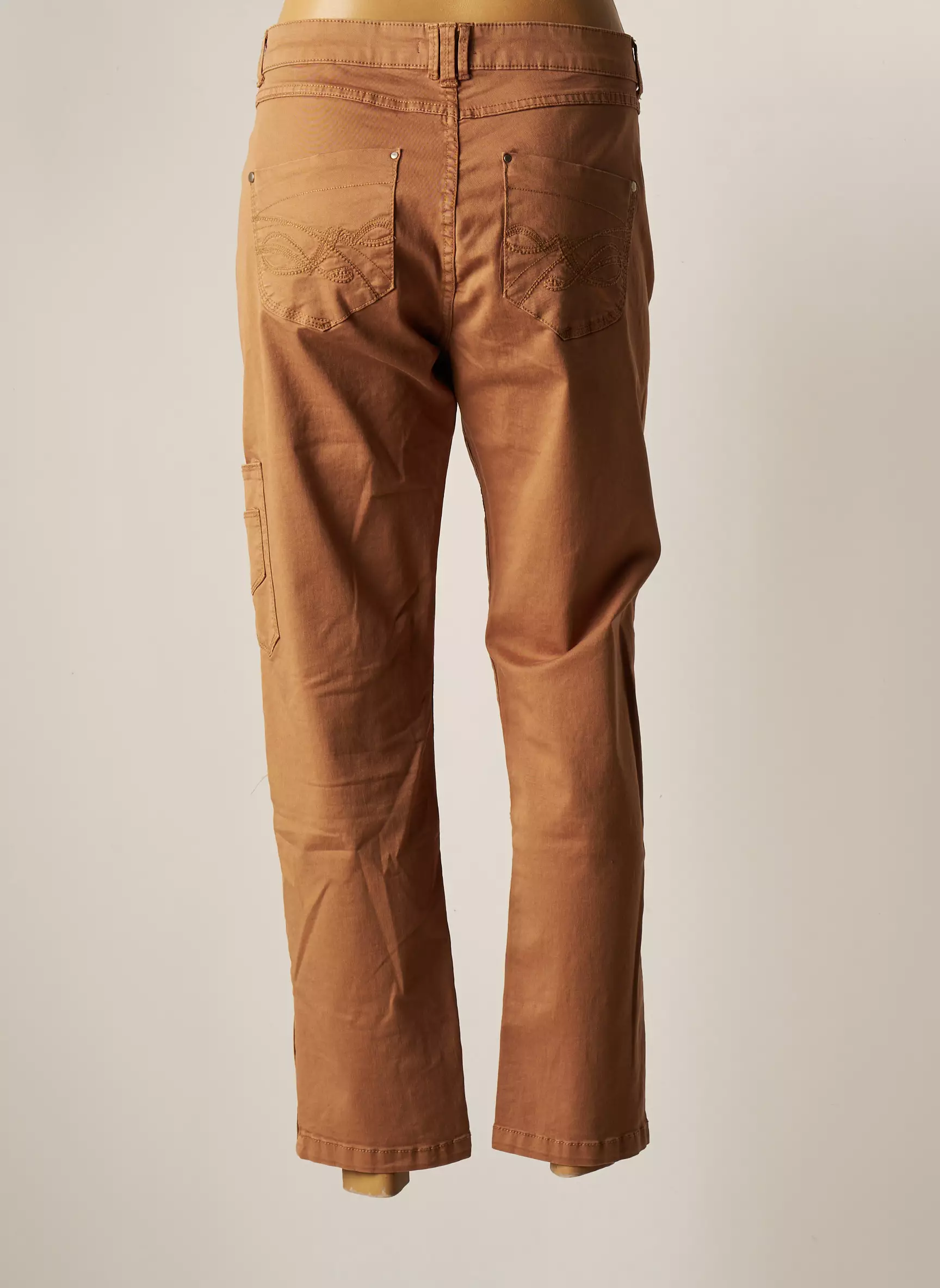 Breal Pantalons Droits Femme couleur beige