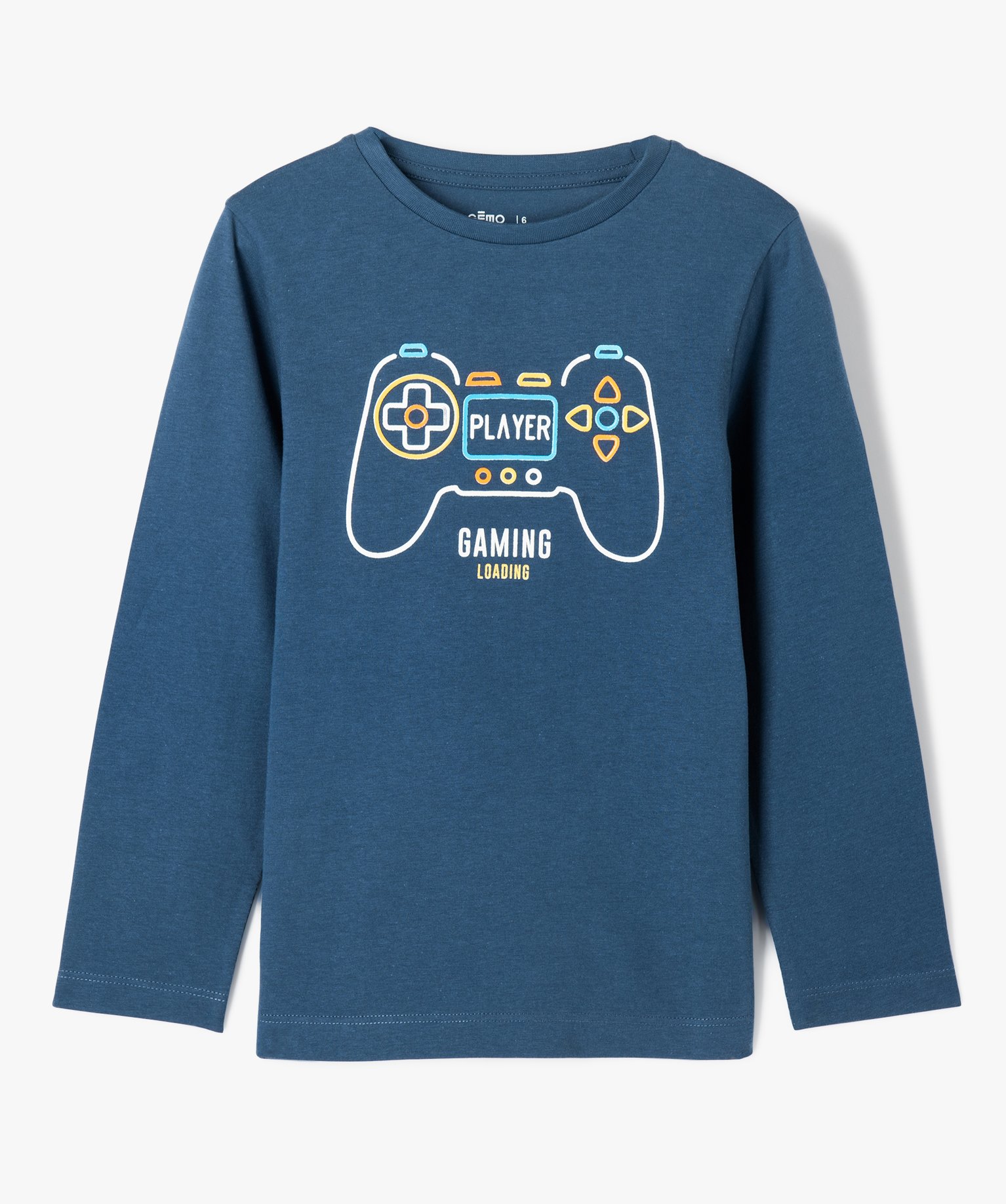 Tee-shirt à manches longues avec motif Garçon marine | GEMO