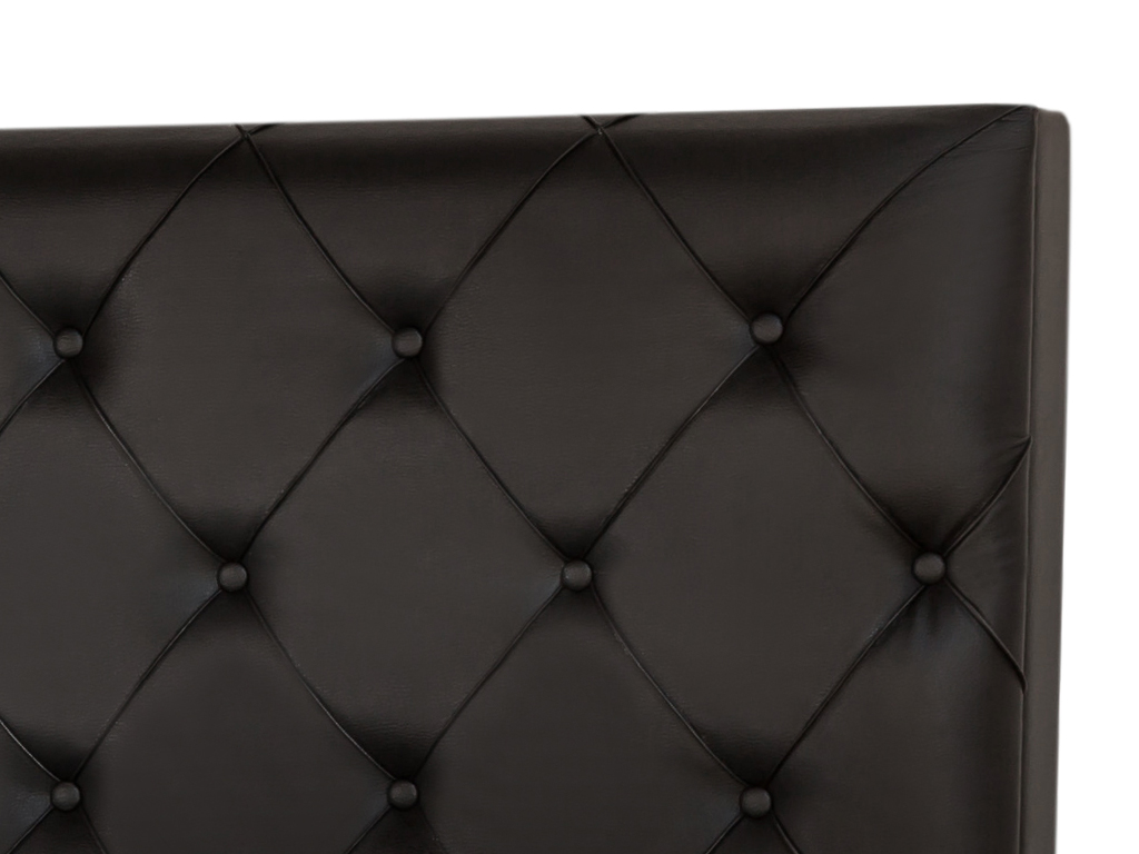 IHG Boxspringbett Turin 180x200 cm Kunstleder Schwarz