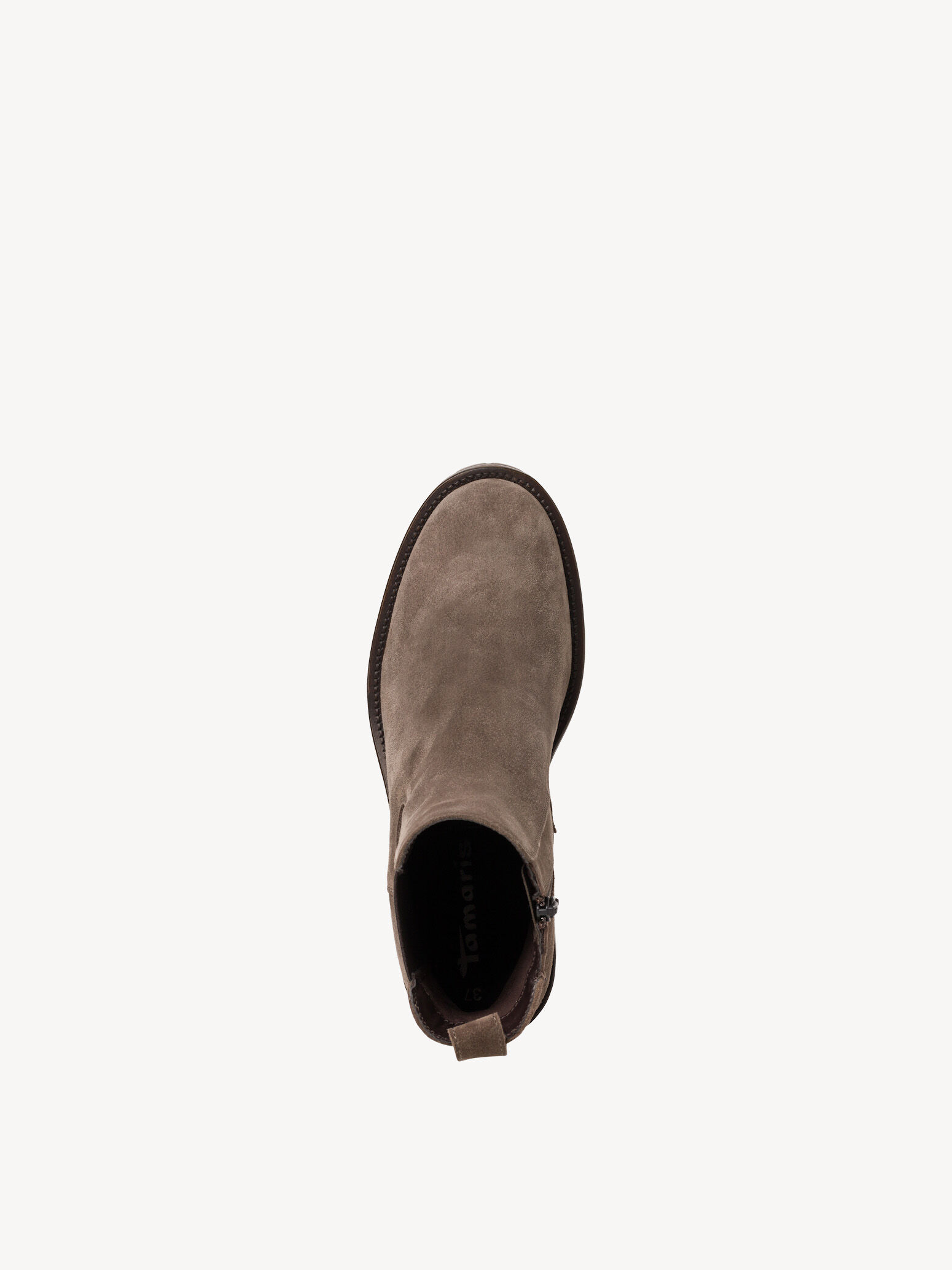 Bottine Chelsea en cuir - beige