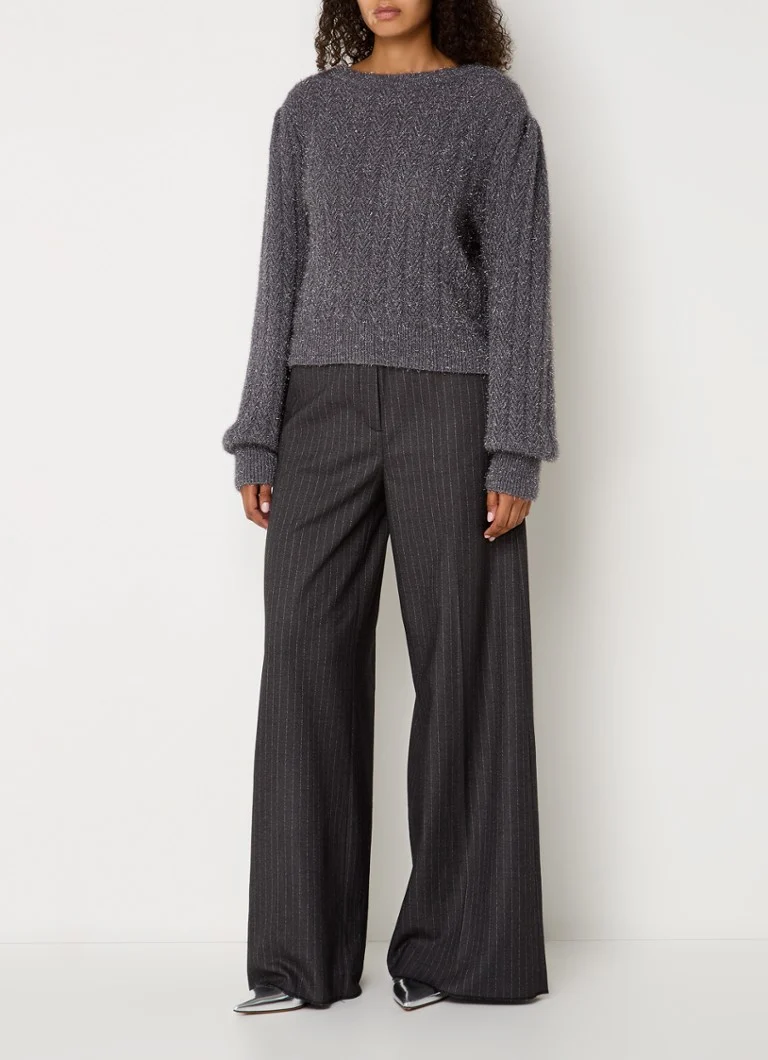 Aaiko Chunky knitted sweater with lurex