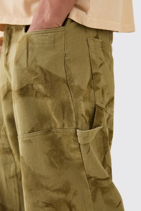 Lockere Hose mit Smoke-Waschung