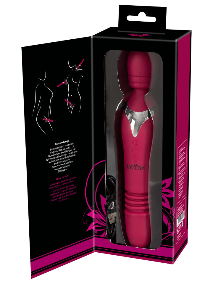 Javida Massagestab Warming & Thrusting Vibe in rot günstig kaufen onesize