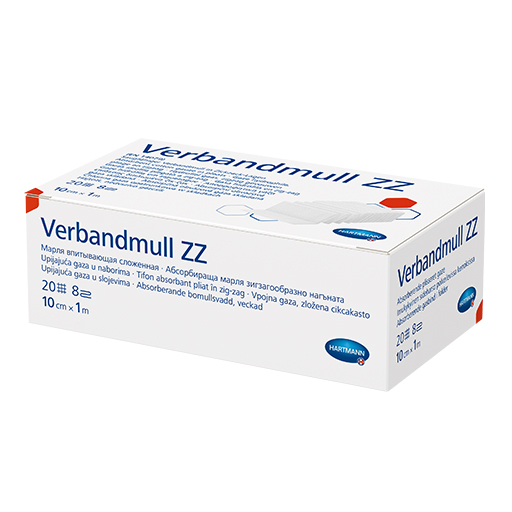 VERBANDMULL Hartmann 10 cmx1 m zickzack  1 St  Verband