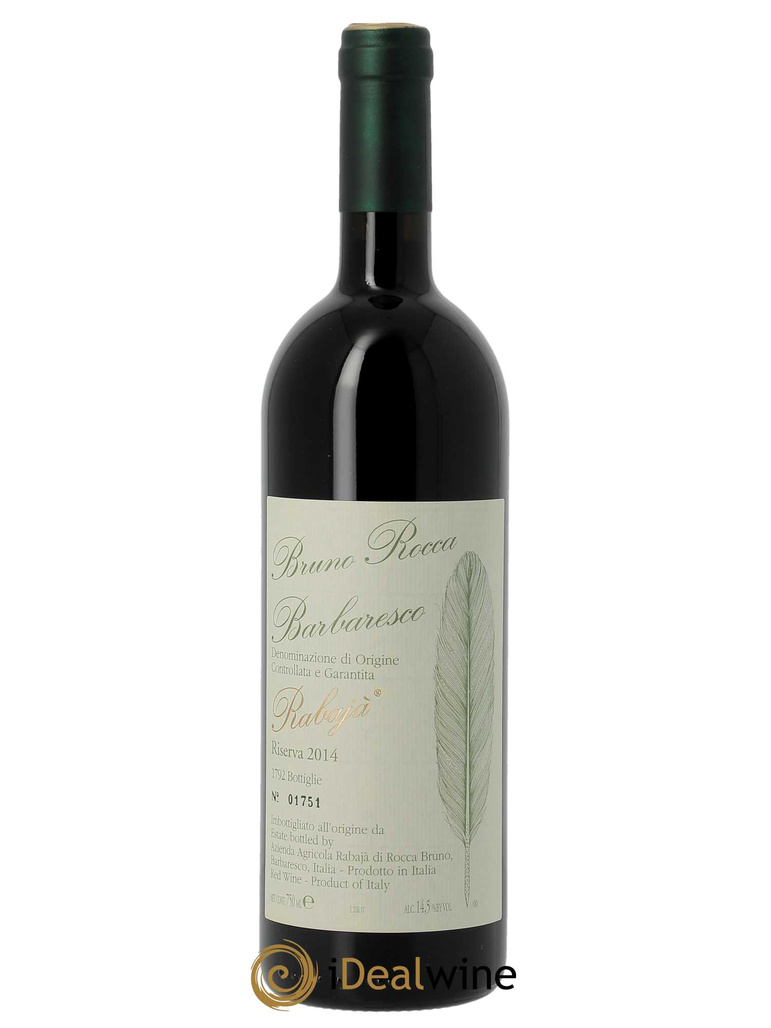 Barbaresco DOCG Rabajà Riserva Bruno Rocca  2014 - Lot de 1 Bouteille