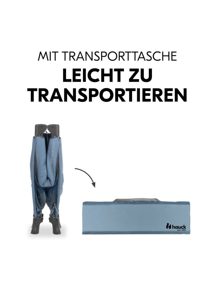Hauck Reisebett & Laufgitter Sleep N Play SQ Set in blau günstig kaufen onesize