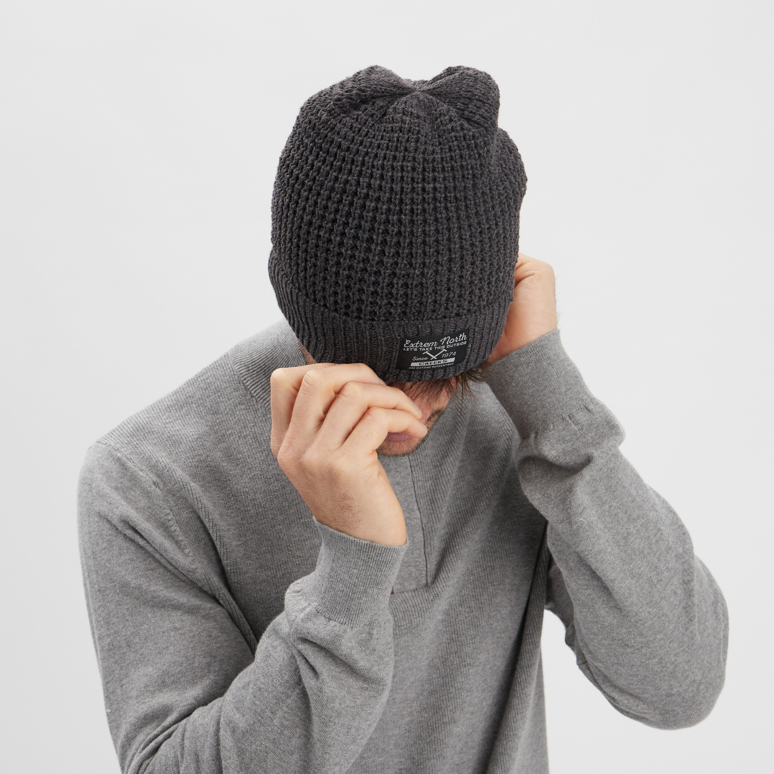 Bonnet Creeks gris foncé homme | La Halle