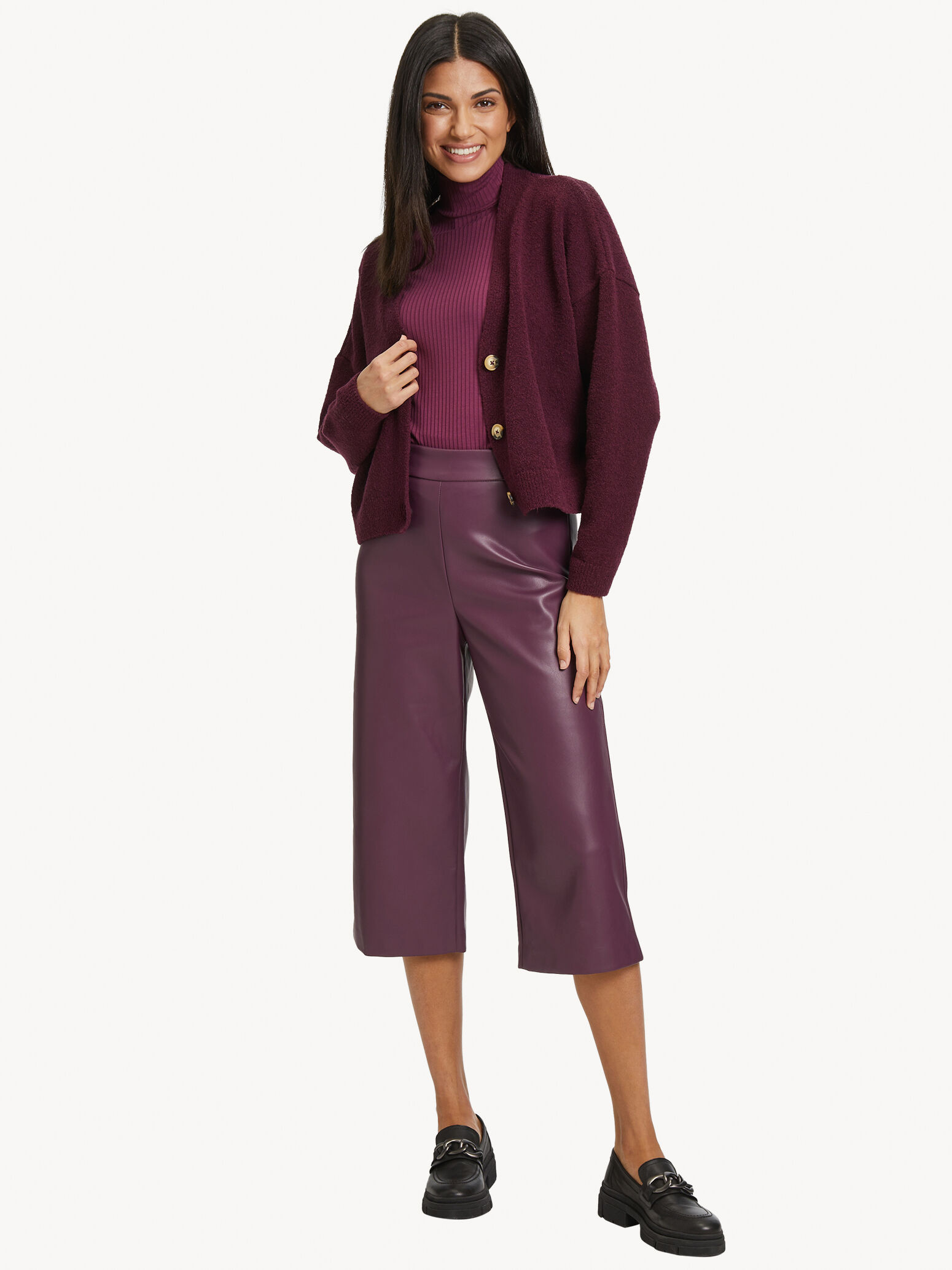 Pull à col roulé - mauve