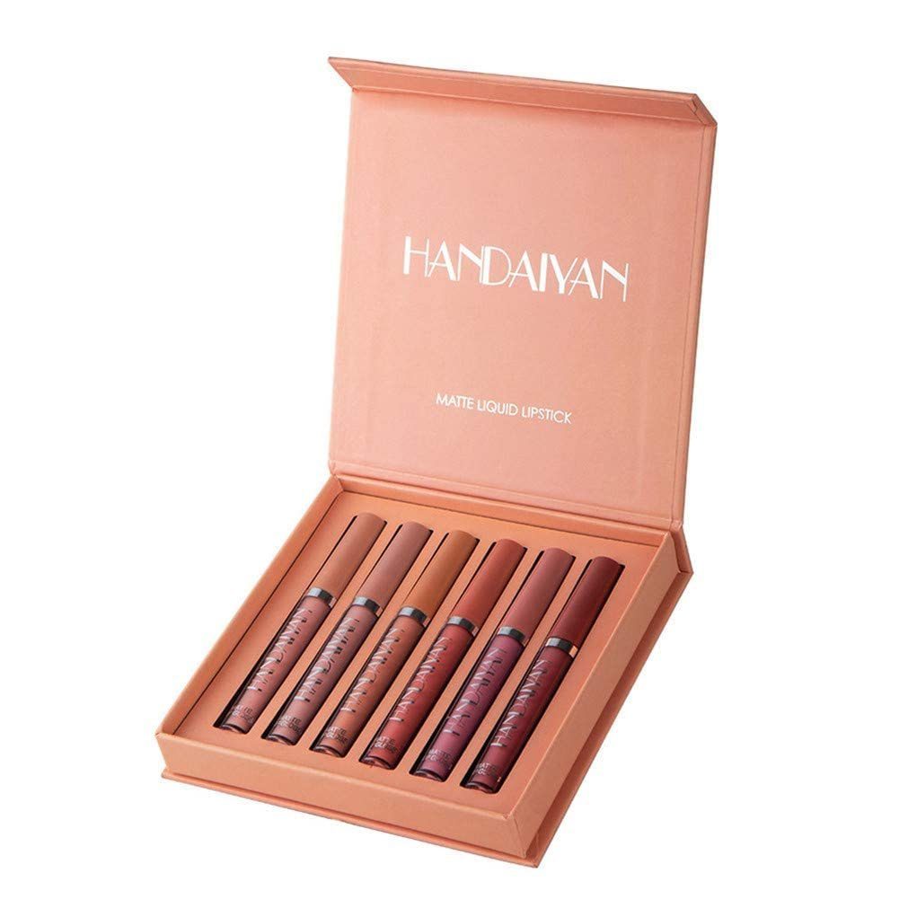 Haiaveng Lippenstift-Set Samtmattes Lipgloss-Set, wasserfest, nicht klebriger Lippenstift, Sexy 12 Farben in kräftigen Tönen