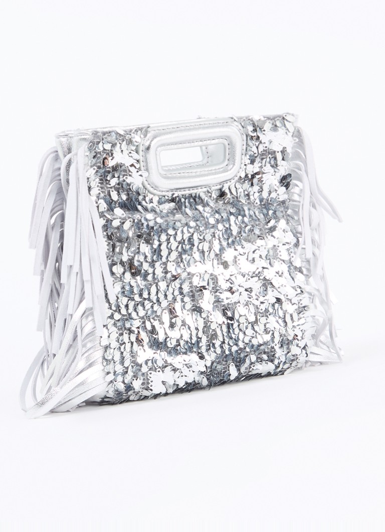Maje Crossbody bag with sheepskin details and detachable shoulder strap