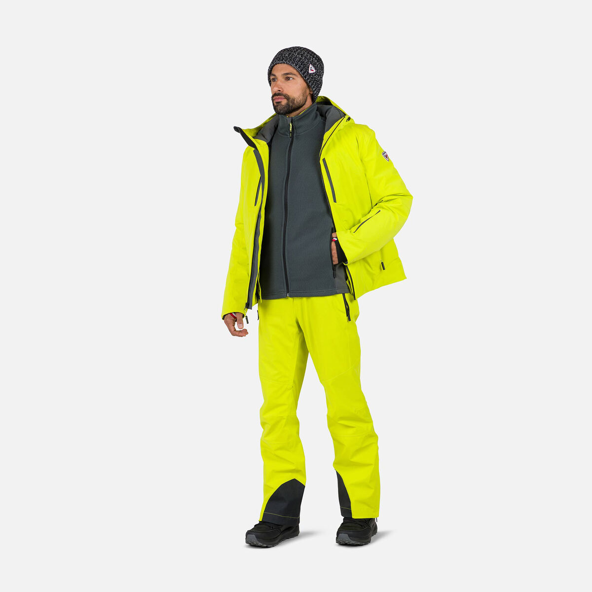 Herrenfleecejacke mit durchgehendem Reißverschluss Cieloalto
