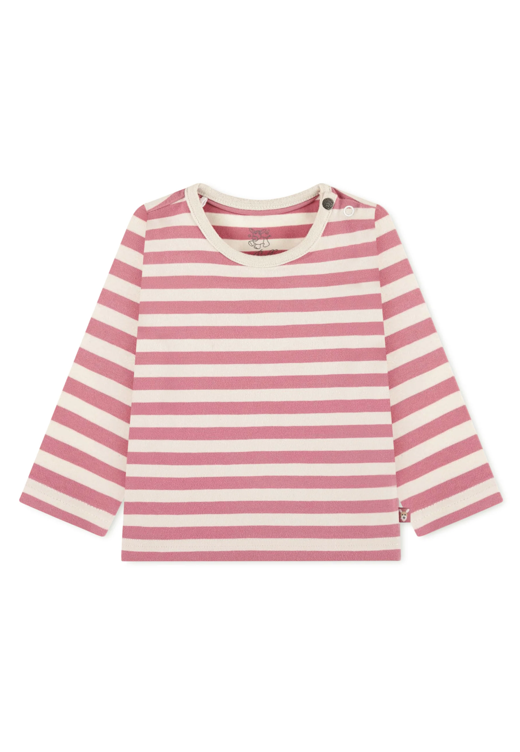 GOTS Langarm-Shirt Esel Emmi Girl, Rosa gestreift
