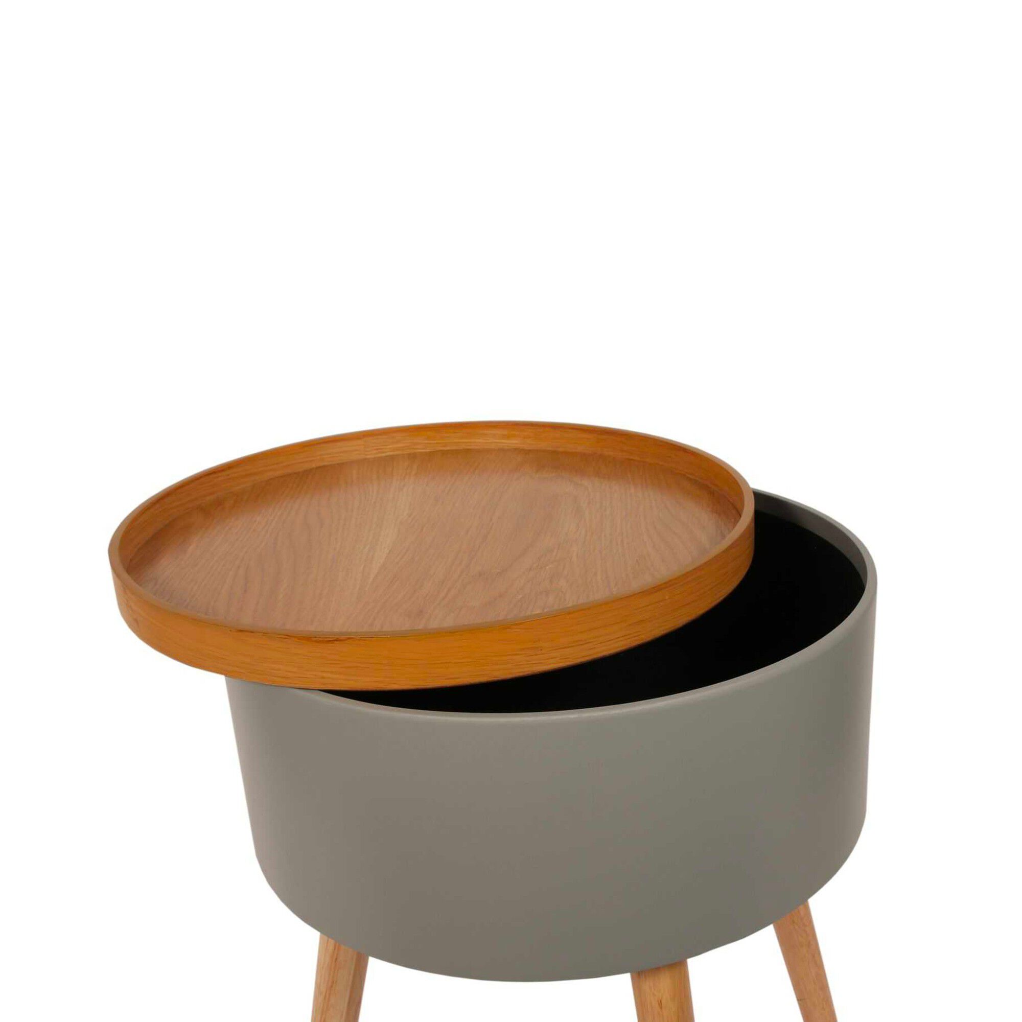 Table d’appoint-coffre bicolore