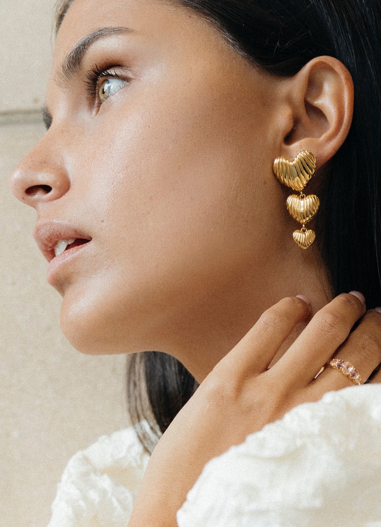 24Kae Gold plated stud earrings 42493Y
