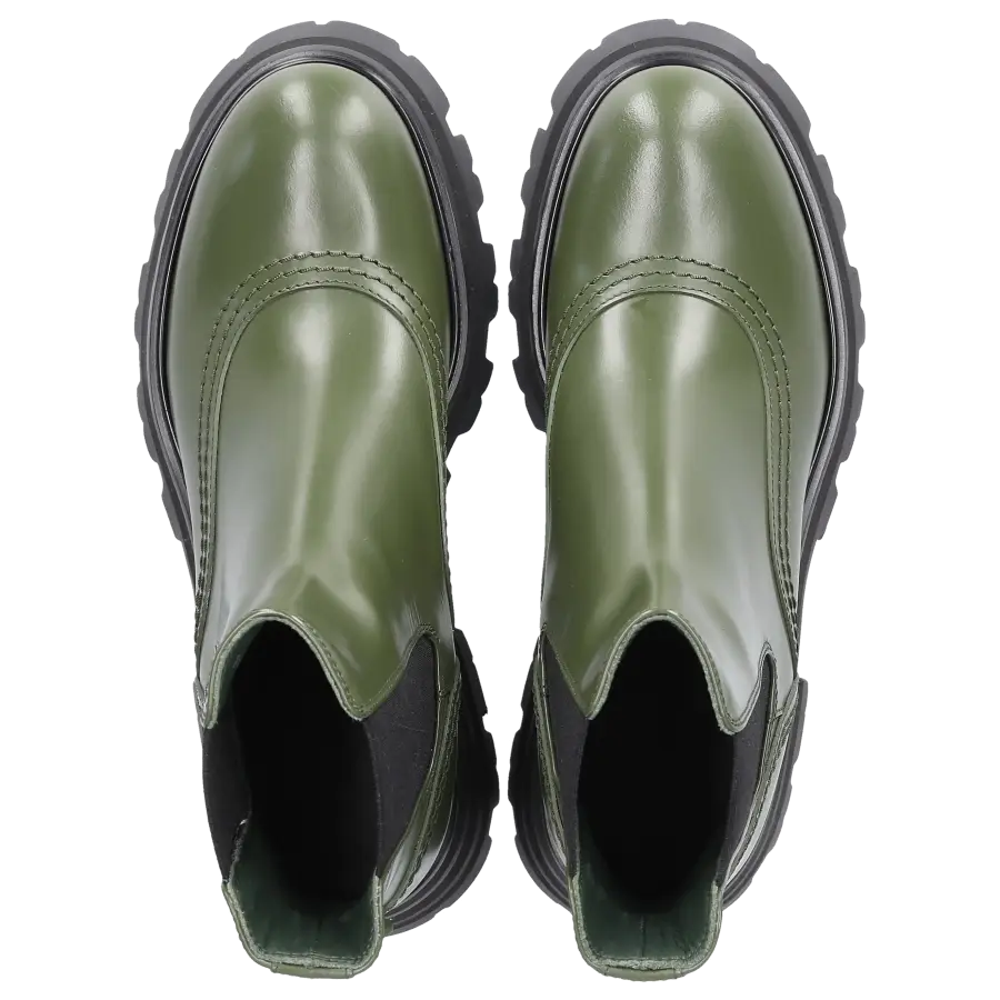 Alexander McQueen - Stiefeletten WANDER Kalbsleder - grün
