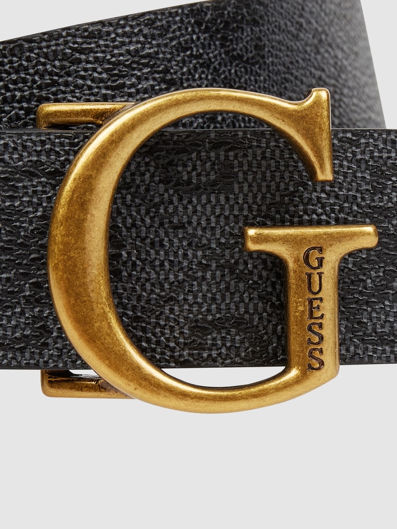 Gürtel mit Logo-Muster in schwarz