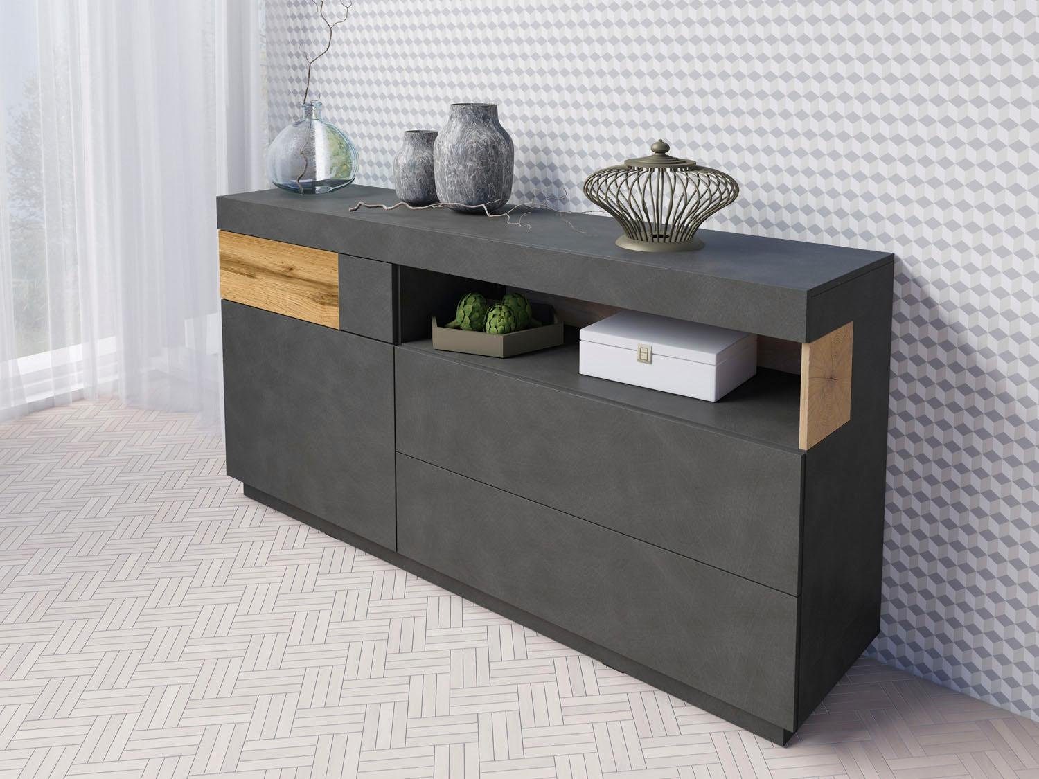 Helvetia Sideboard SILKE, Breite 169 cm