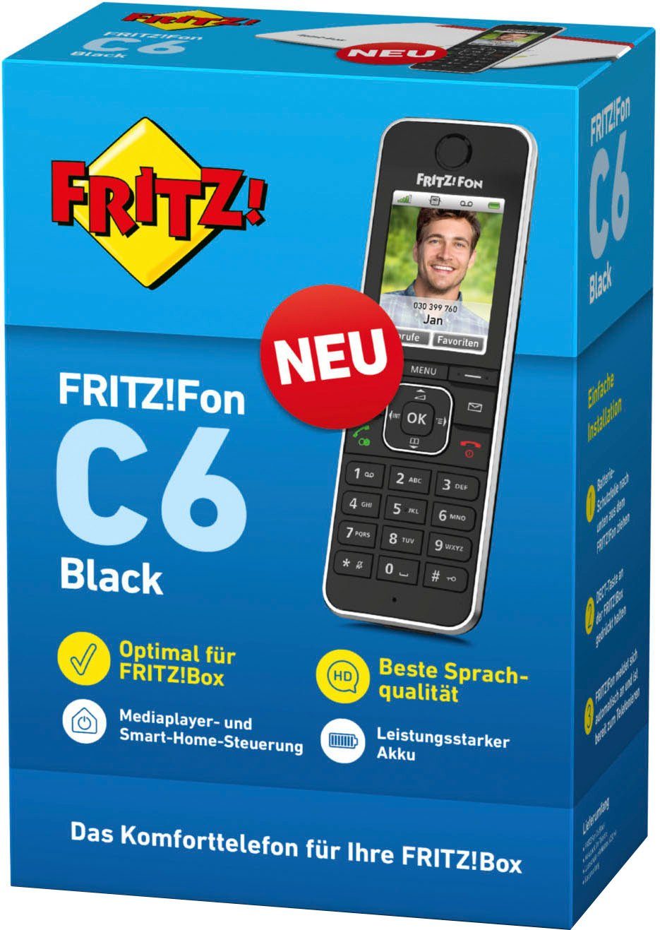AVM FRITZ!Fon C6 DECT-Telefon (Mobilteile: 1)