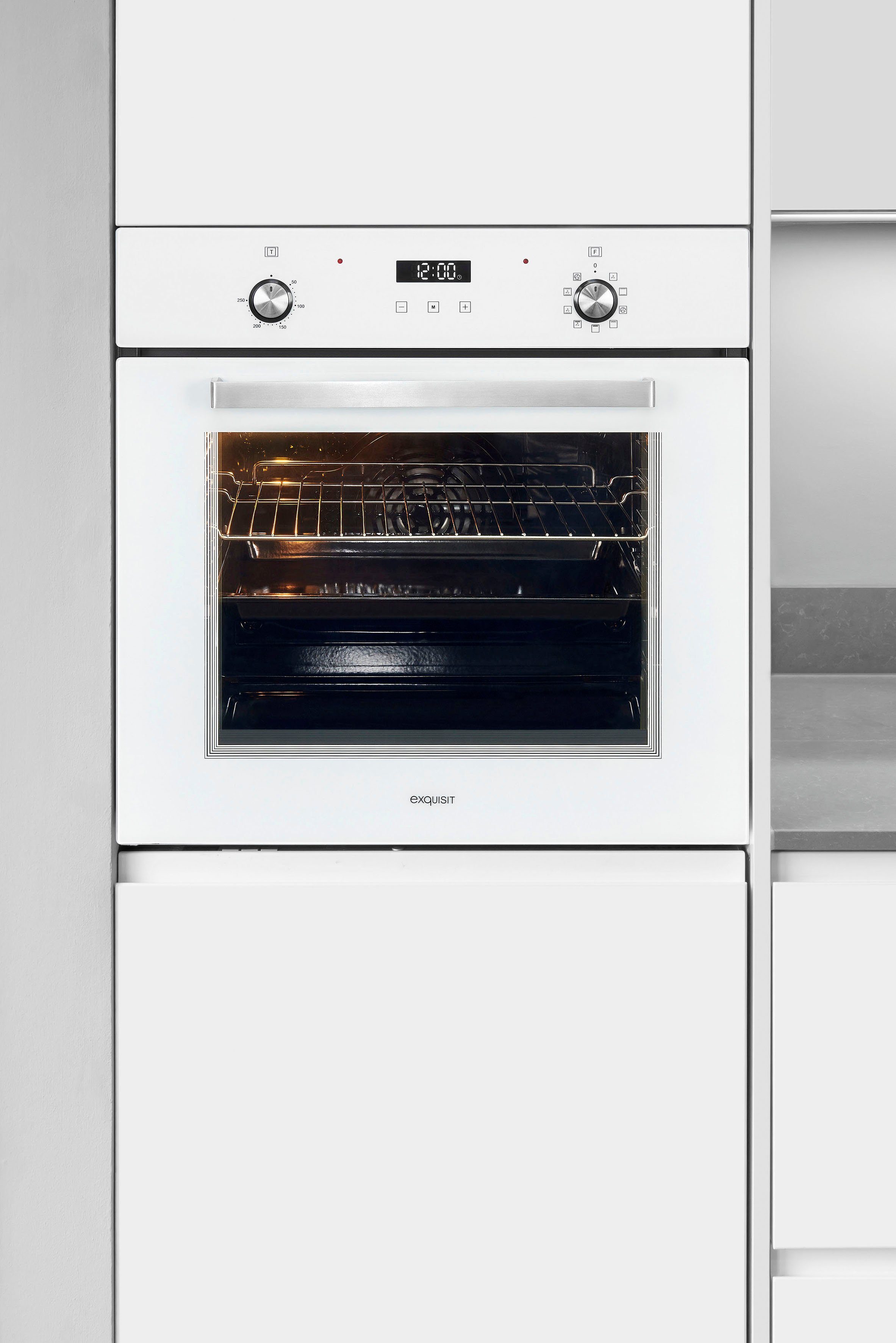 exquisit Backofen EBE76-9-H-020, mit 1-fach-Teleskopauszug