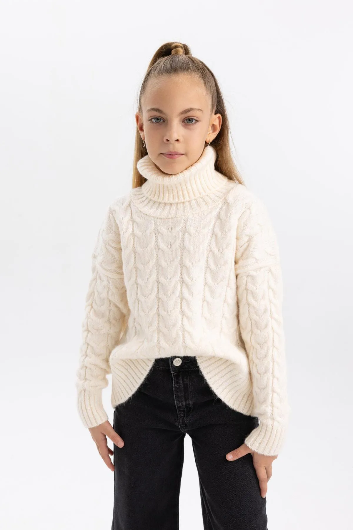 DeFacto  Rollkragenpullover im Oversize-Fit für Mädchen B1602a823wn