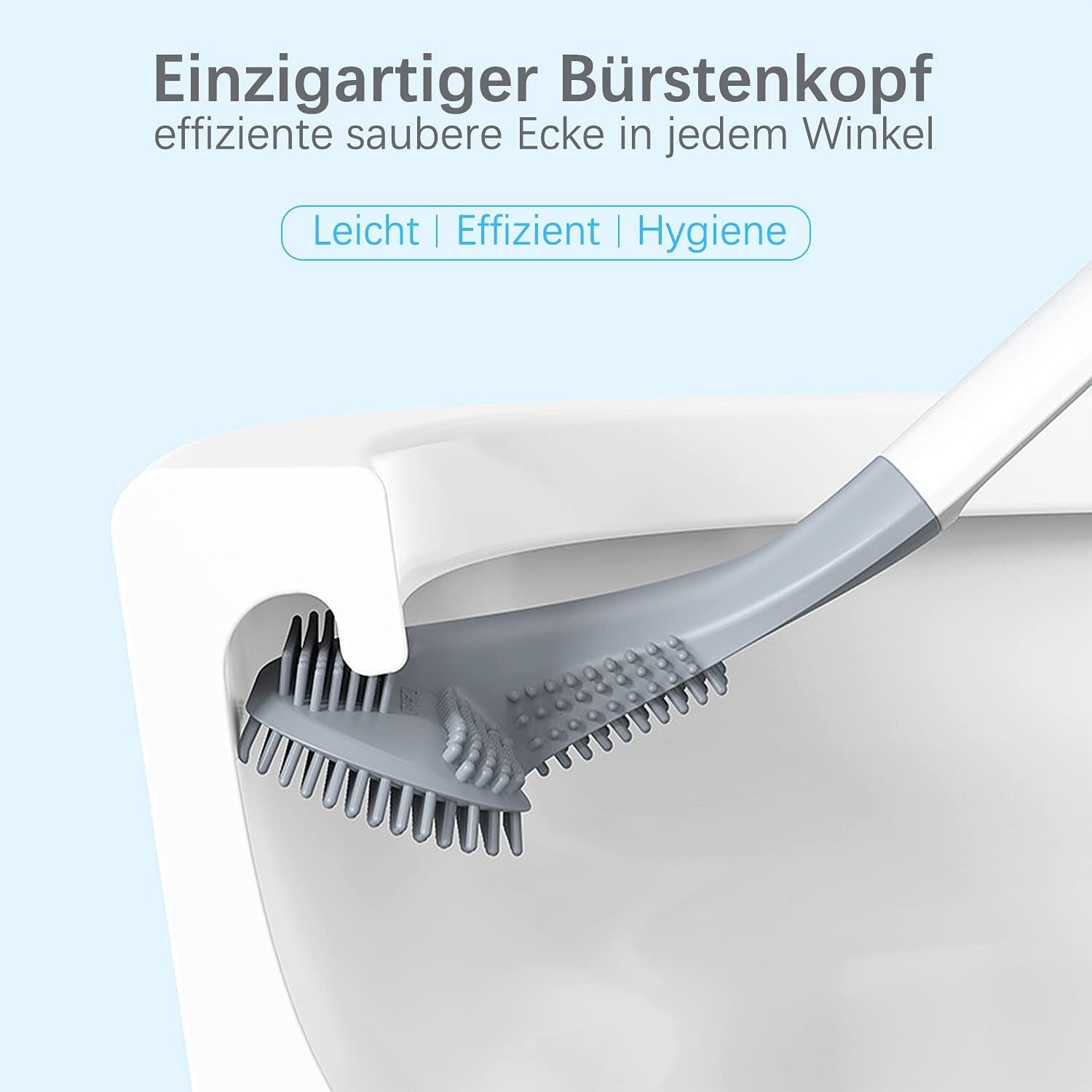 MAVURA WC-Reinigungsbürste GolfBrush Hygienische Gummi Toilettenbürste Klobürste WC Bürste Toiletten Garnitur Bürstengarnitur Silikon