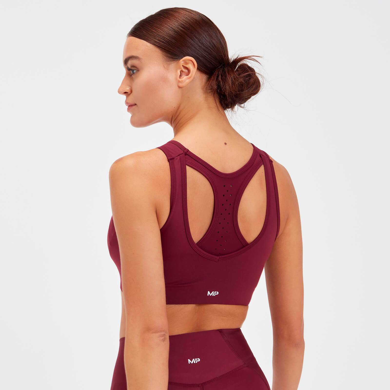 Brassière de sport découpée au laser MP Sculpt pour femmes – Bordeaux