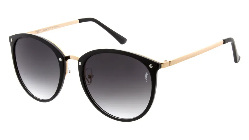 GNTM Sonnenbrille Schwarz mit goldenen Bügeln