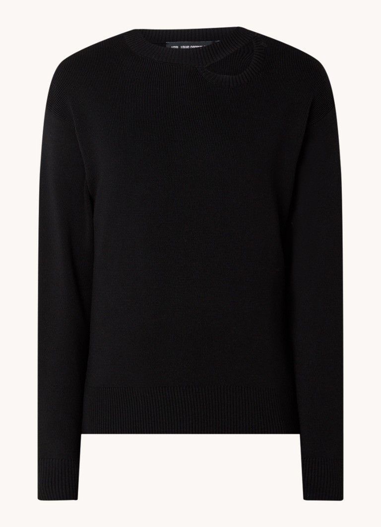 Louis Gabriel Nouchi Rib-knit sweater made of merino wool with cut-out detail