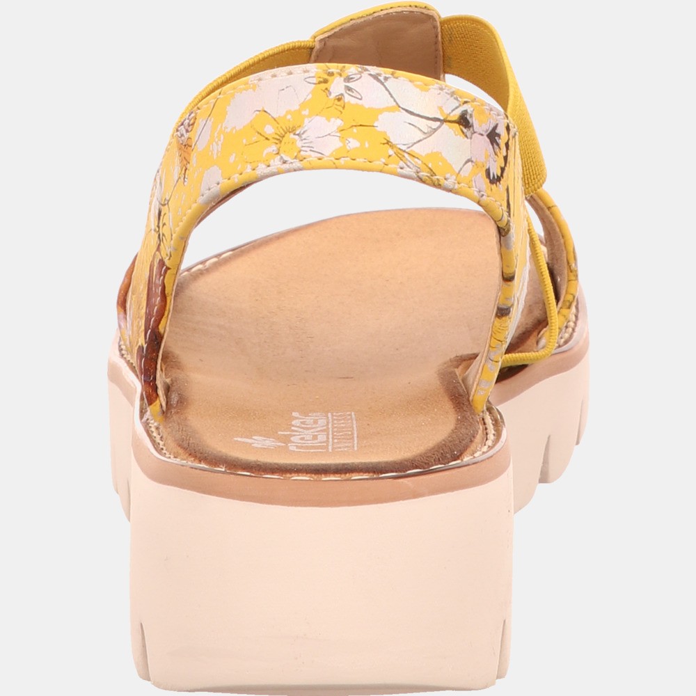 RIEKER Klassische Sandalen gelb