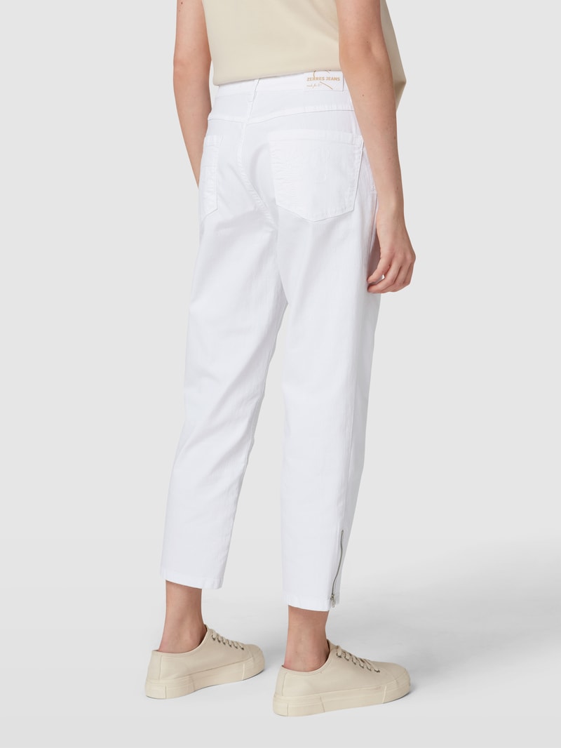 Straight Fit Jeans im 5-Pocket-Design Modell 'CORA' in weiß