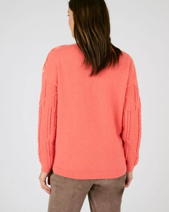 Pull chaud à torsades et boutons Thermolactyl