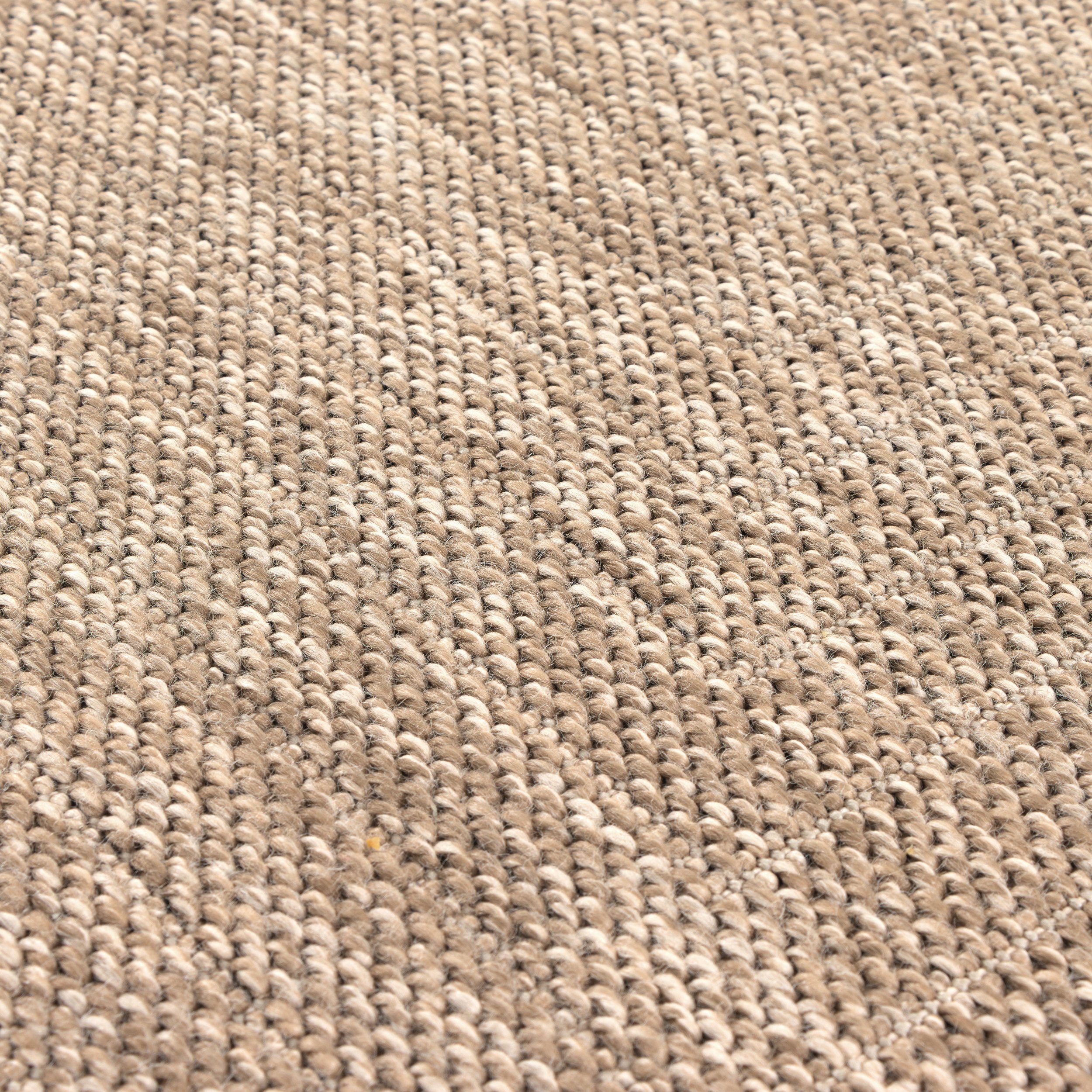 Teppich Outdoor & Indoor Teppich wetterfest Sisal-Jute-Optik, TaCa Home, rechteckig, Höhe: 10 mm, Terrasse Balkon Garten Wohnzimmer Bad Küche, Bordüre A - 80x150cm