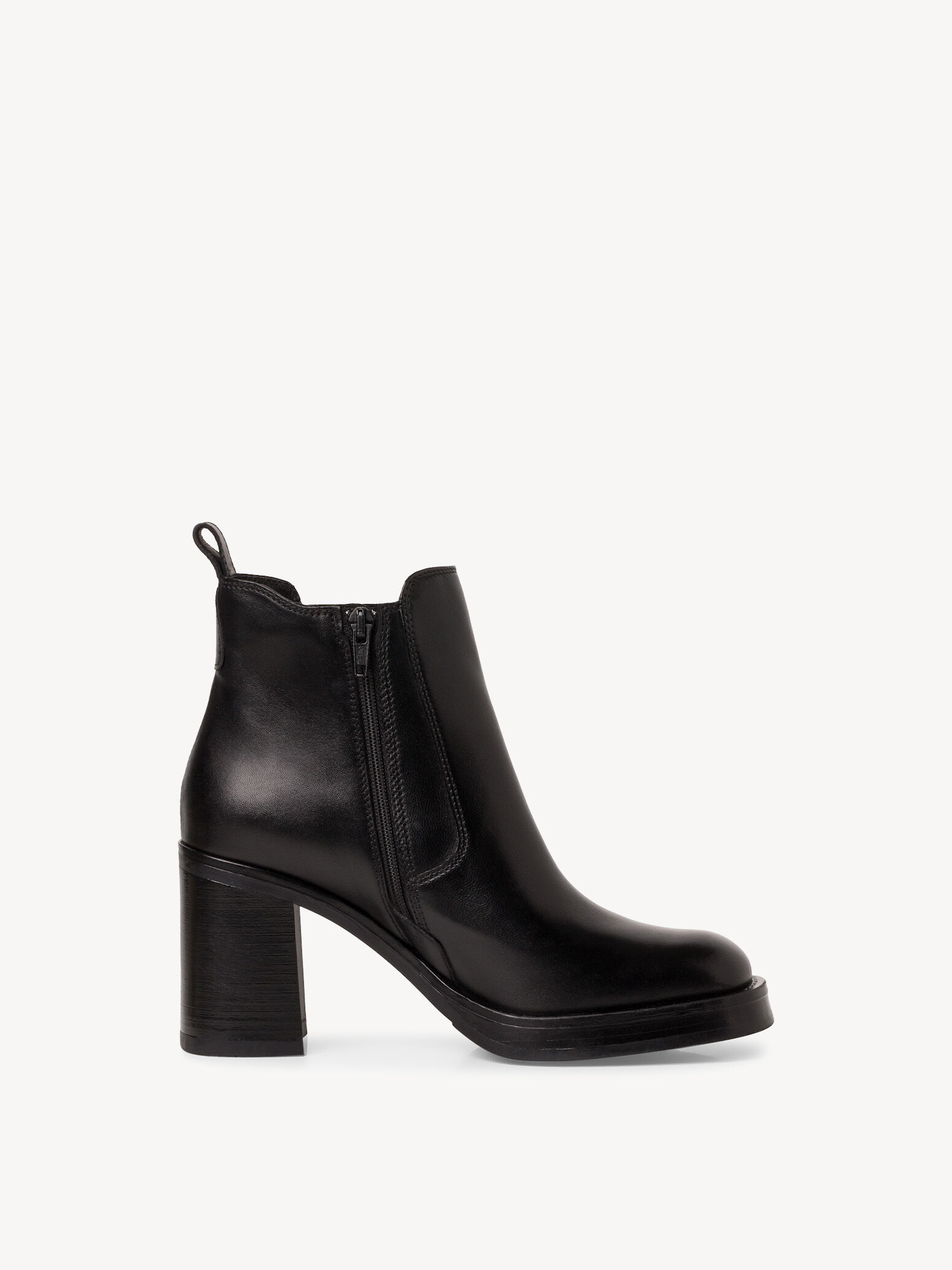 Bottine Chelsea en cuir - noir