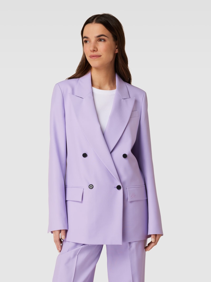 Blazer mit Pattentaschen in lavendel