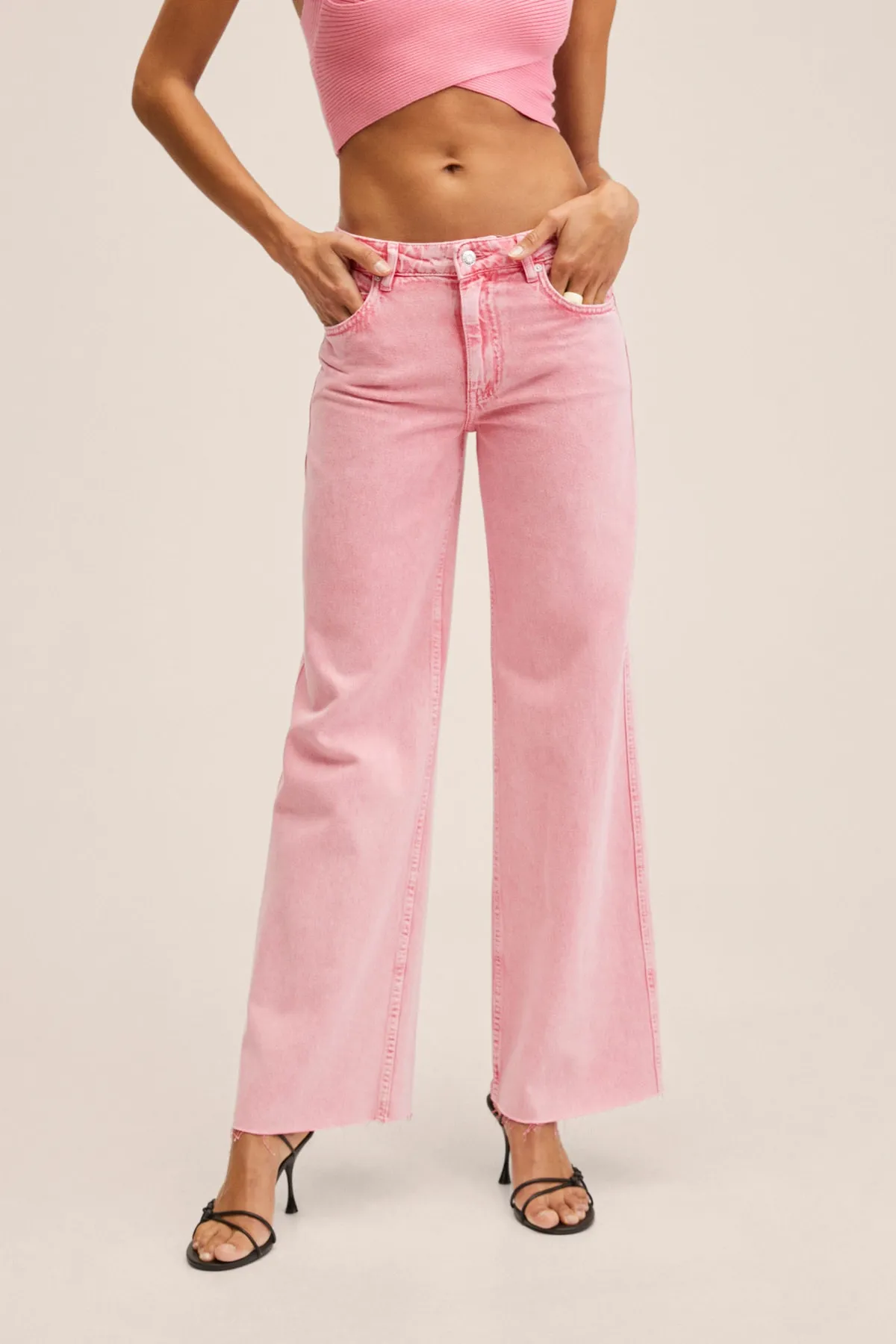 MANGO  Jeans - Rosa - Straight