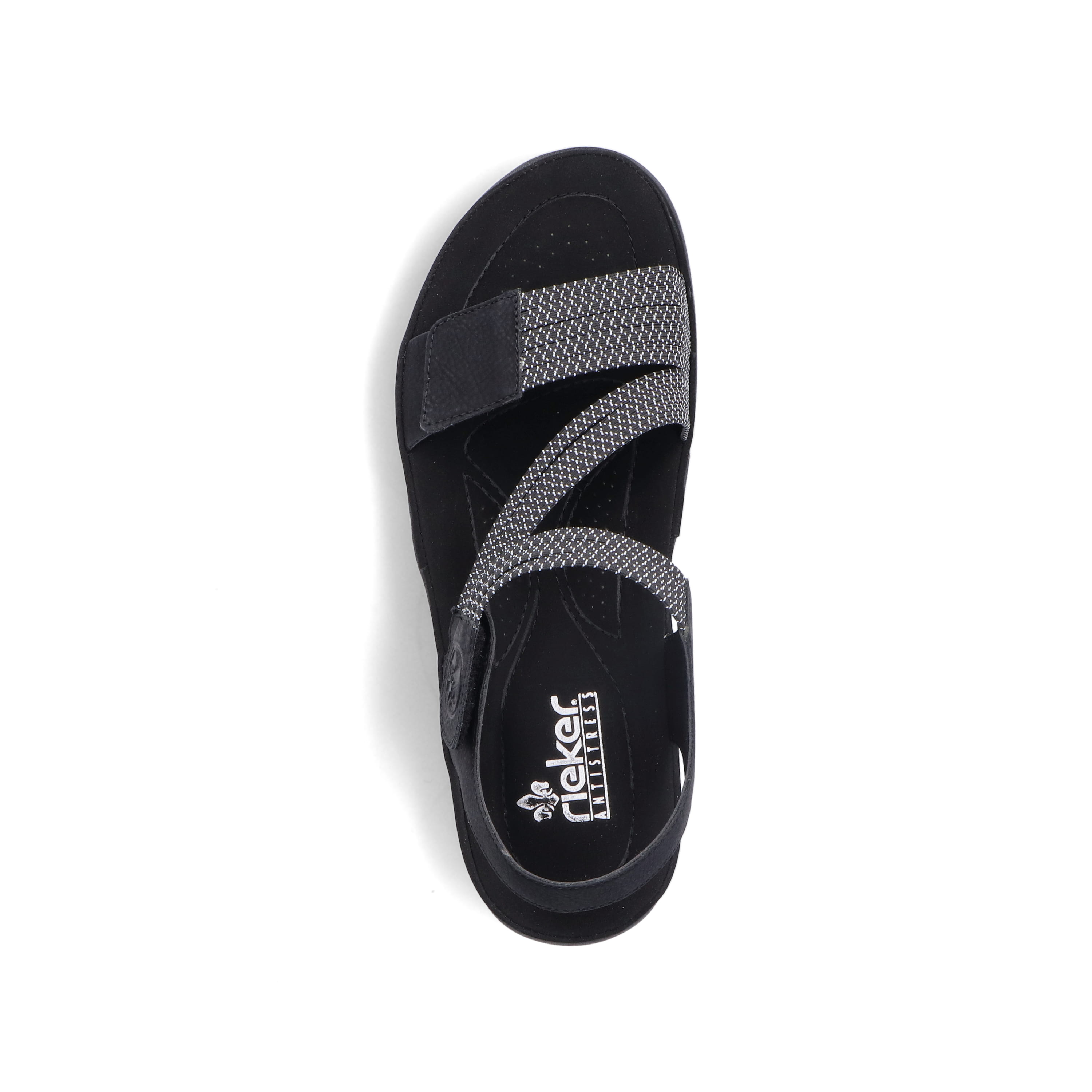 Rieker Damen Riemchensandalen asphaltschwarz